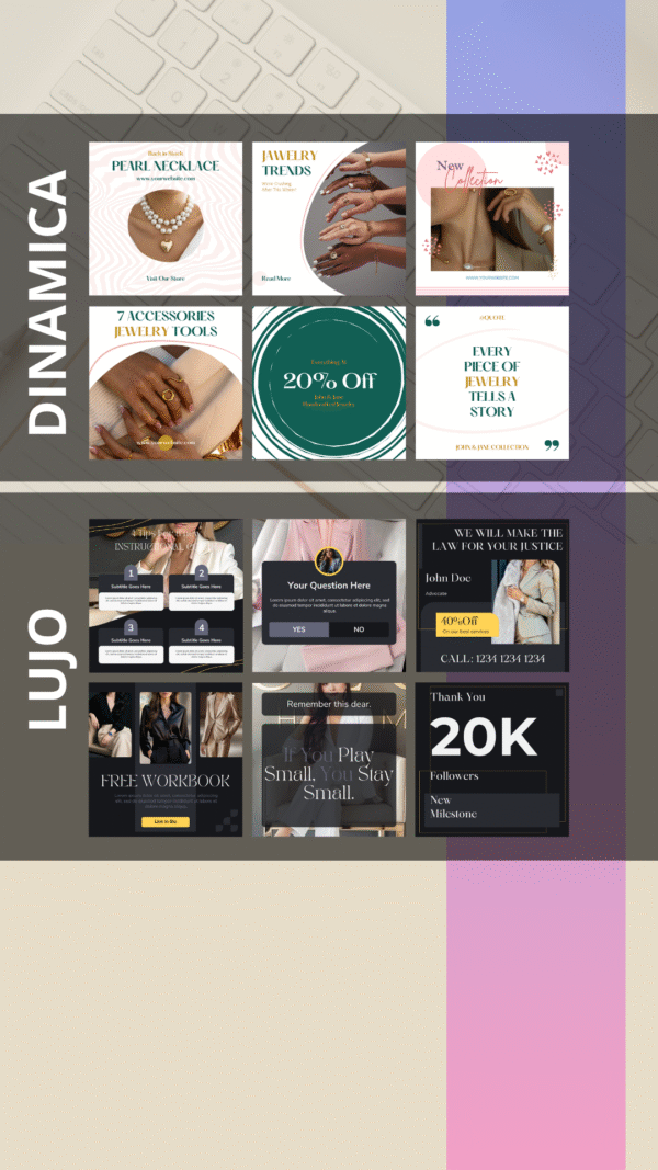 PAQUETE PLANTILLAS PARA POST DE REDES SOCIALES