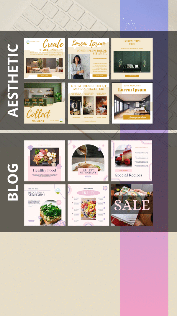 PAQUETE PLANTILLAS PARA POST DE REDES SOCIALES